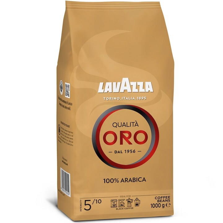 Кафе на зърна Lavazza Qualita Oro, 100% Арабика, 1 кг