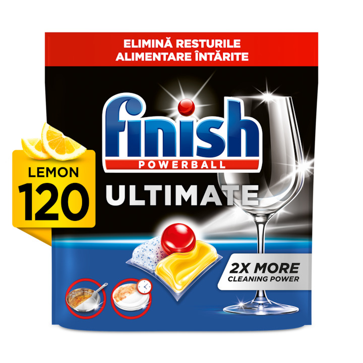 Капсули за съдомиялна Finish Ultimate All in 1 лимон, 120 измивания