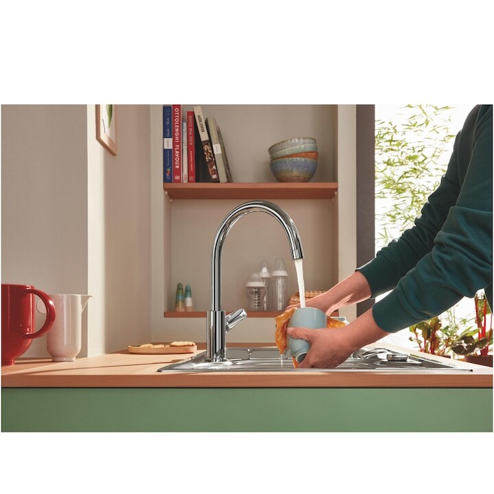 Смесител за кухня Grohe Start Edge 30529001, 3/8'', Тип C, Въртящ се, Керамичен патрон, Хром